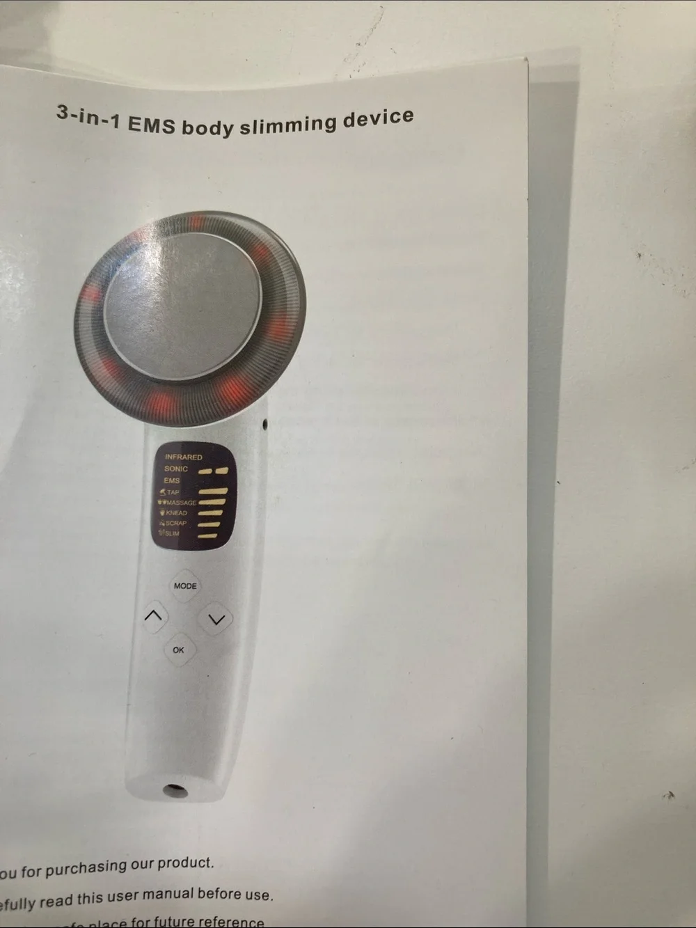 3-in-1 White Body Slimming & Massage Device